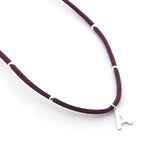 SOFI - 10mm silver initial necklace